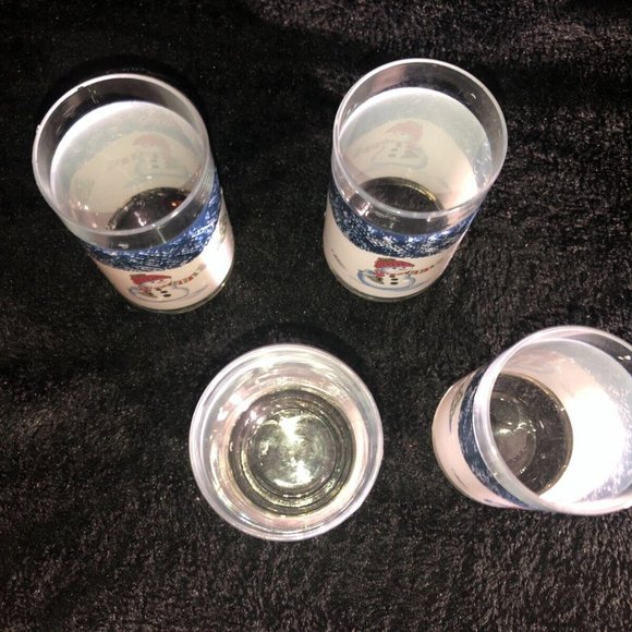 VTG 18 pcs Thomson Pottery Snowman Christmas Spongeware Dinnerware & Drinkware - Picture 13 of 14